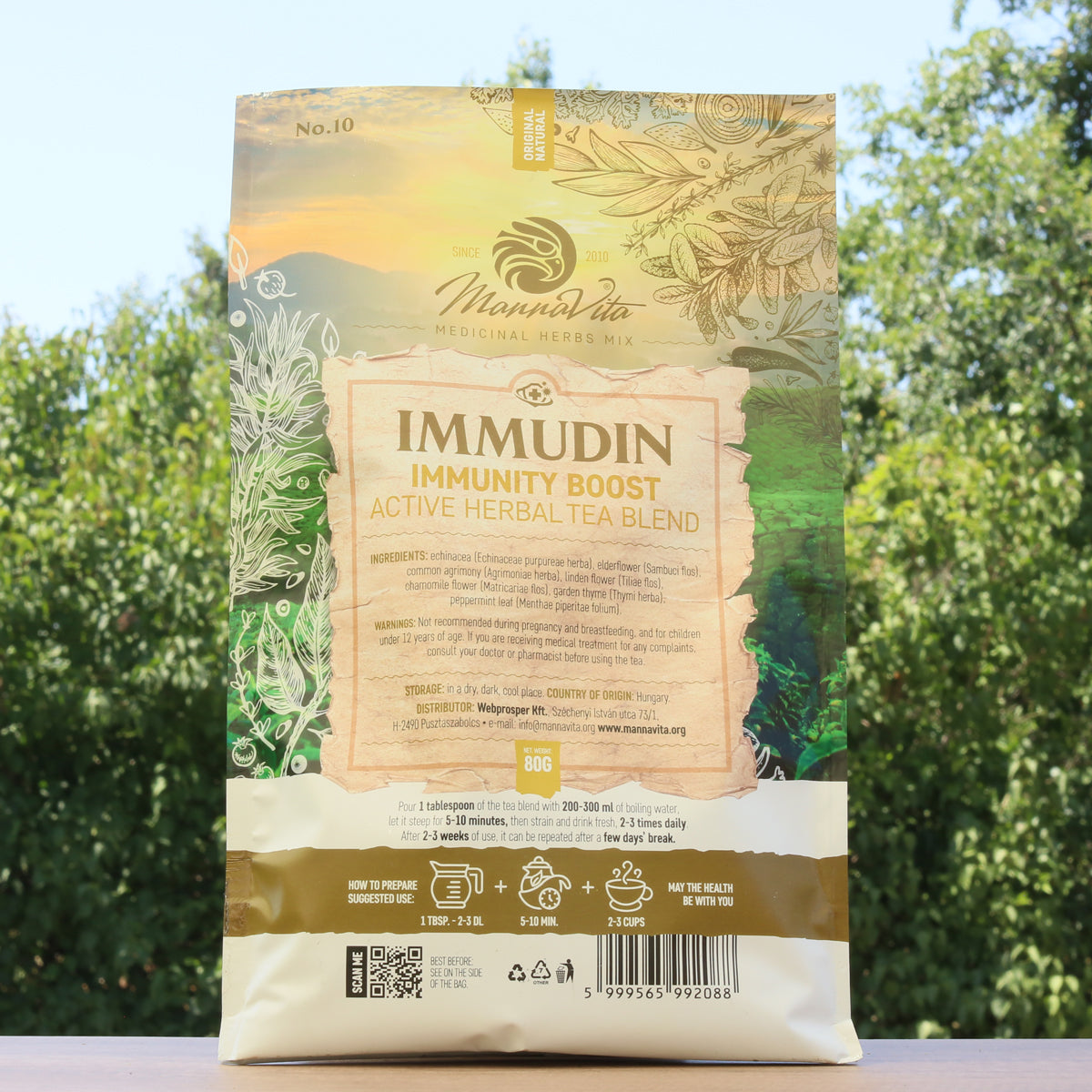 IMMUDIN Immunstyrkende aktiv urtete-blanding • 80g