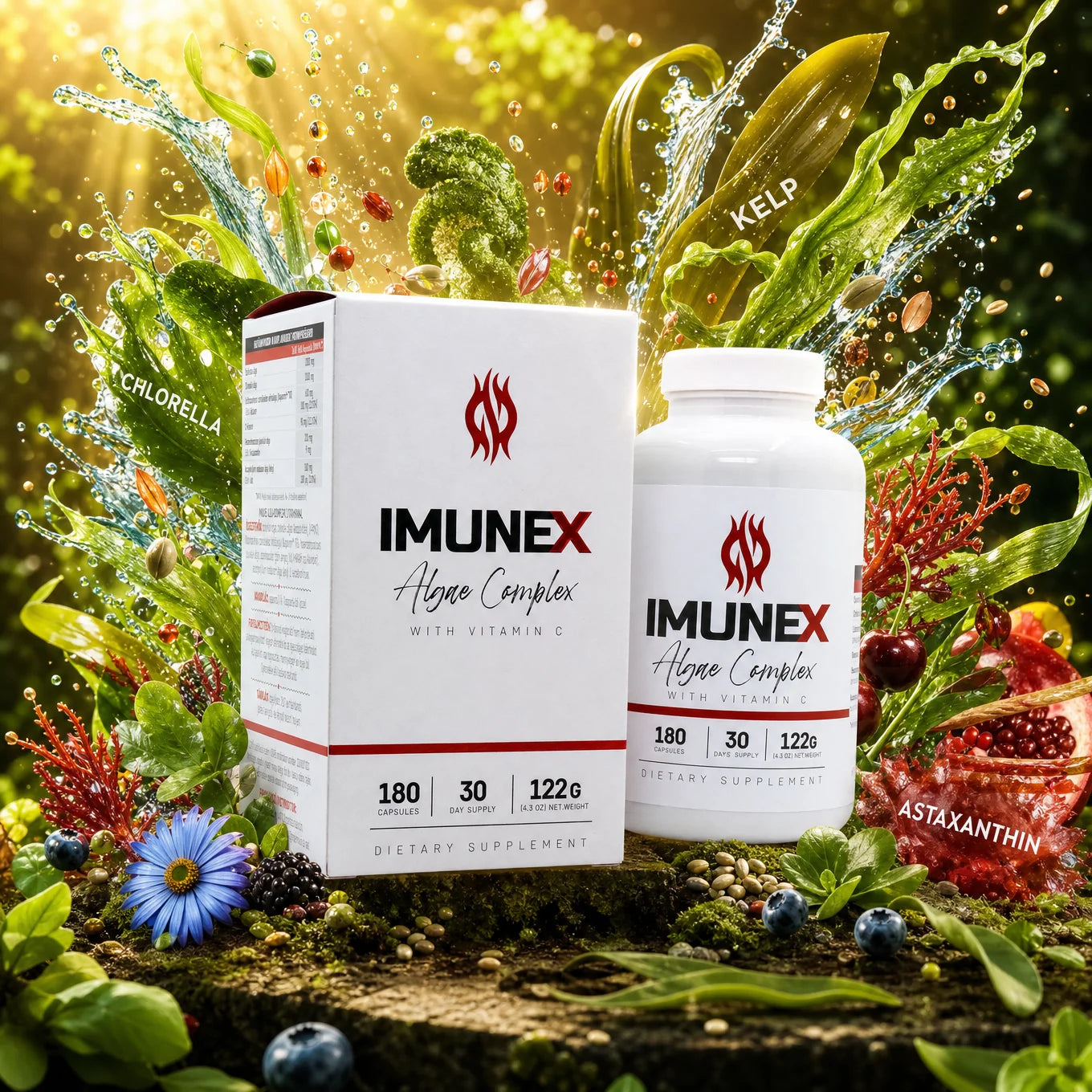 IMUNEX algekompleks • med 5 alger • 180 kapsler