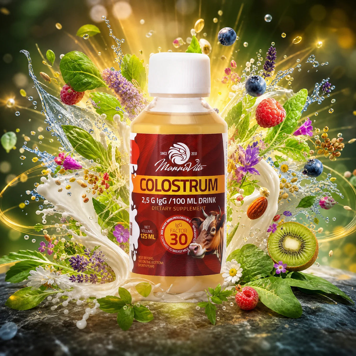 Mannavita Colostrum væske • 120 ml