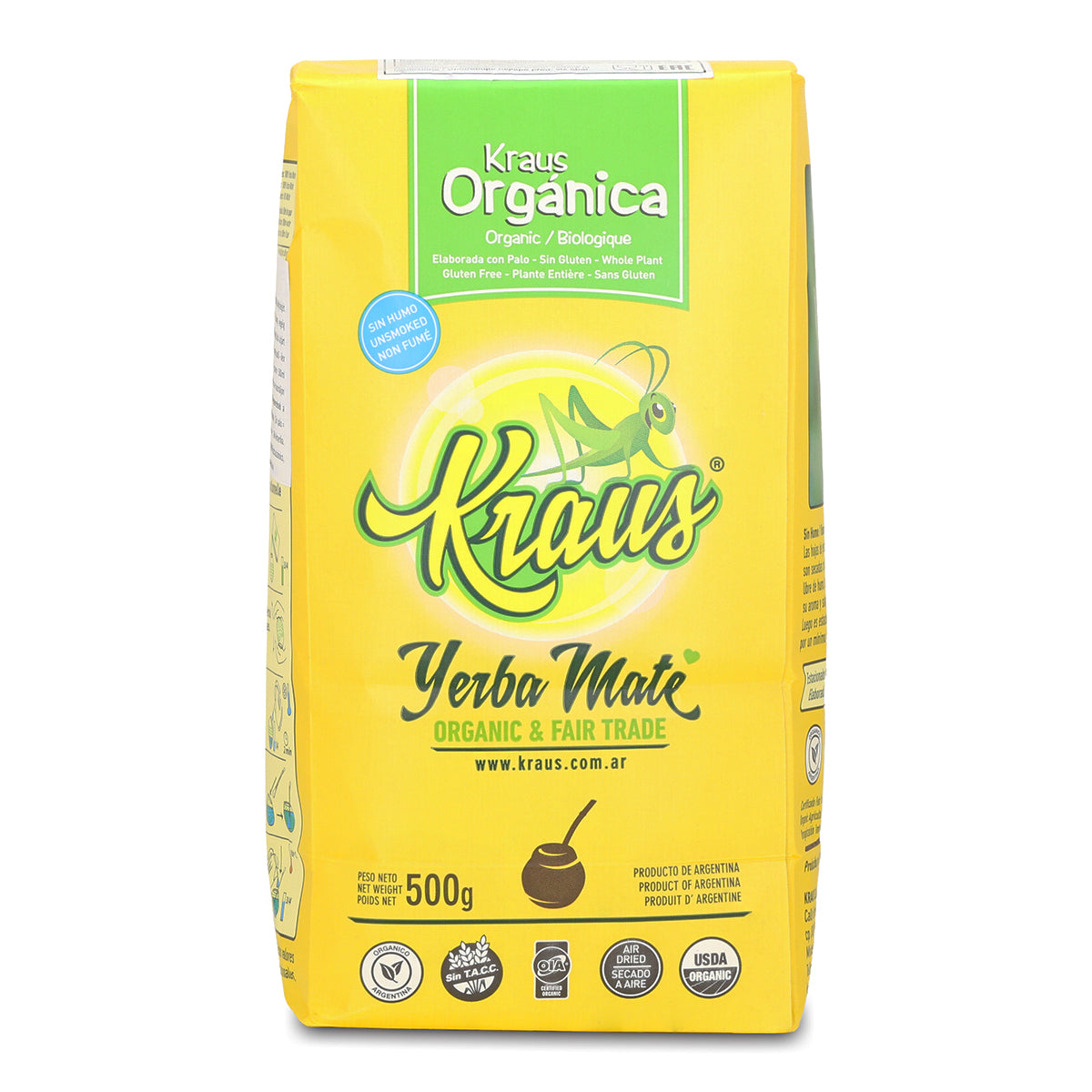 Kraus yerba mate-te • Forarbejdet, med stilke • 500 g
