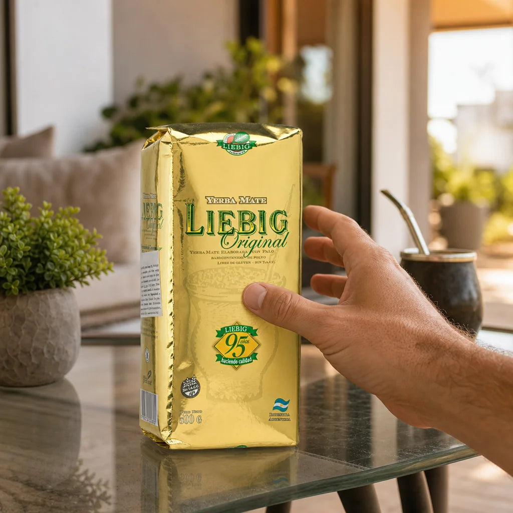 Liebig Original yerba mate-te • Fremstillet med stængler • 500 g