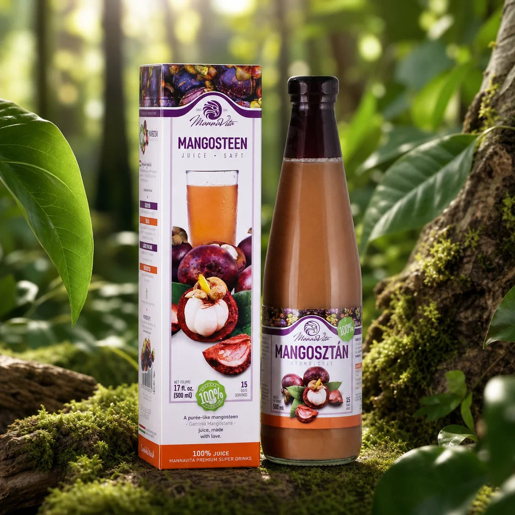 Mannavita Mangosteen 100 % koldpresset, ren puré • 500 ml