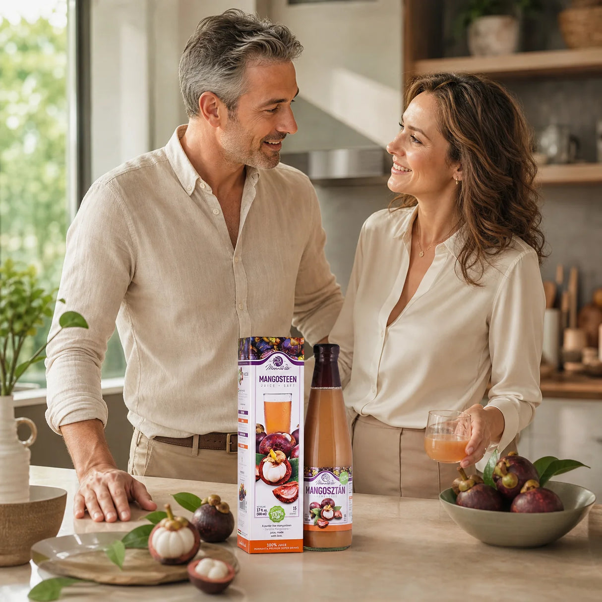 Mannavita Mangosteen 100 % koldpresset, ren puré • 500 ml