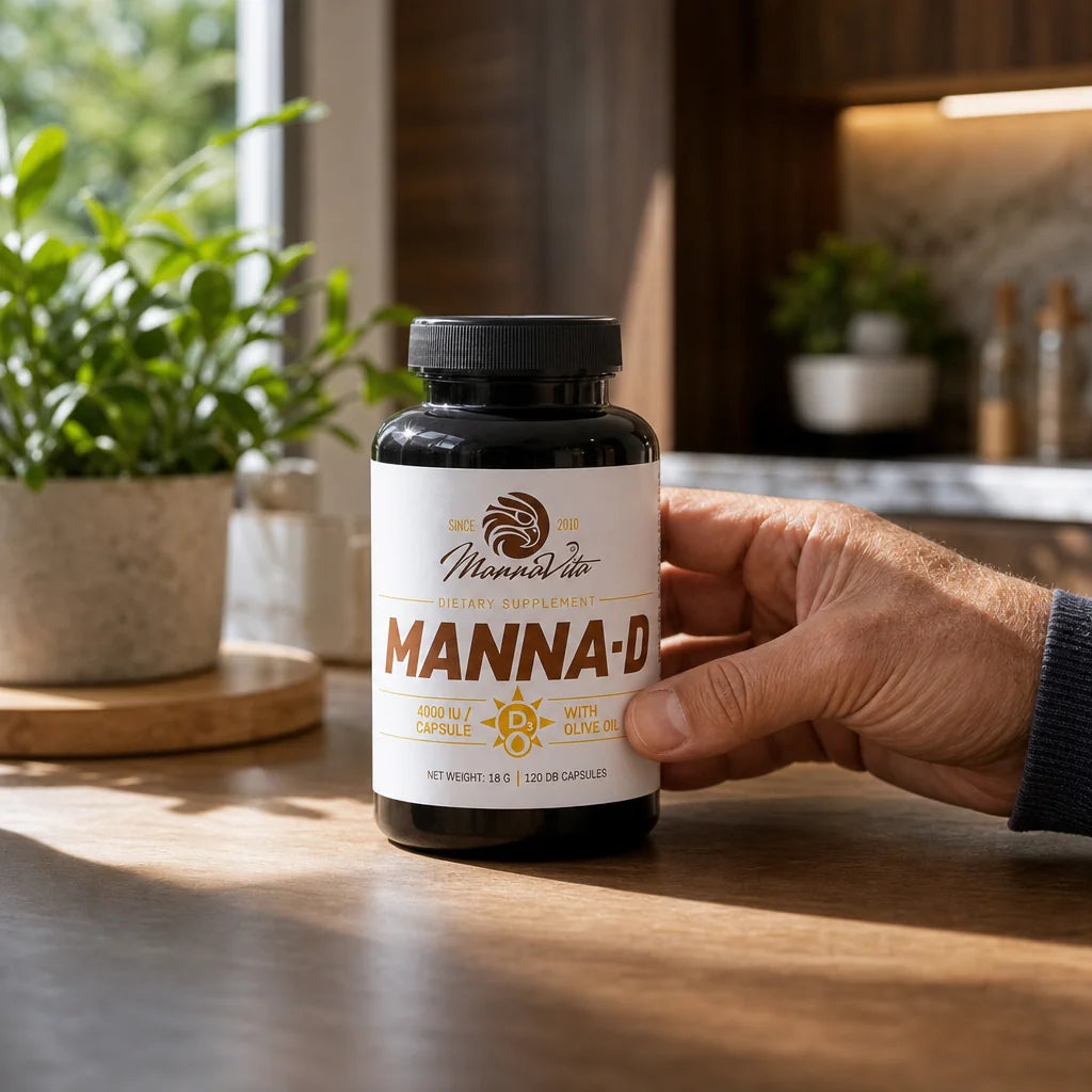 MANNA-D D3 Vitamin i olivenolie 4000 IU • 120 kapsler
