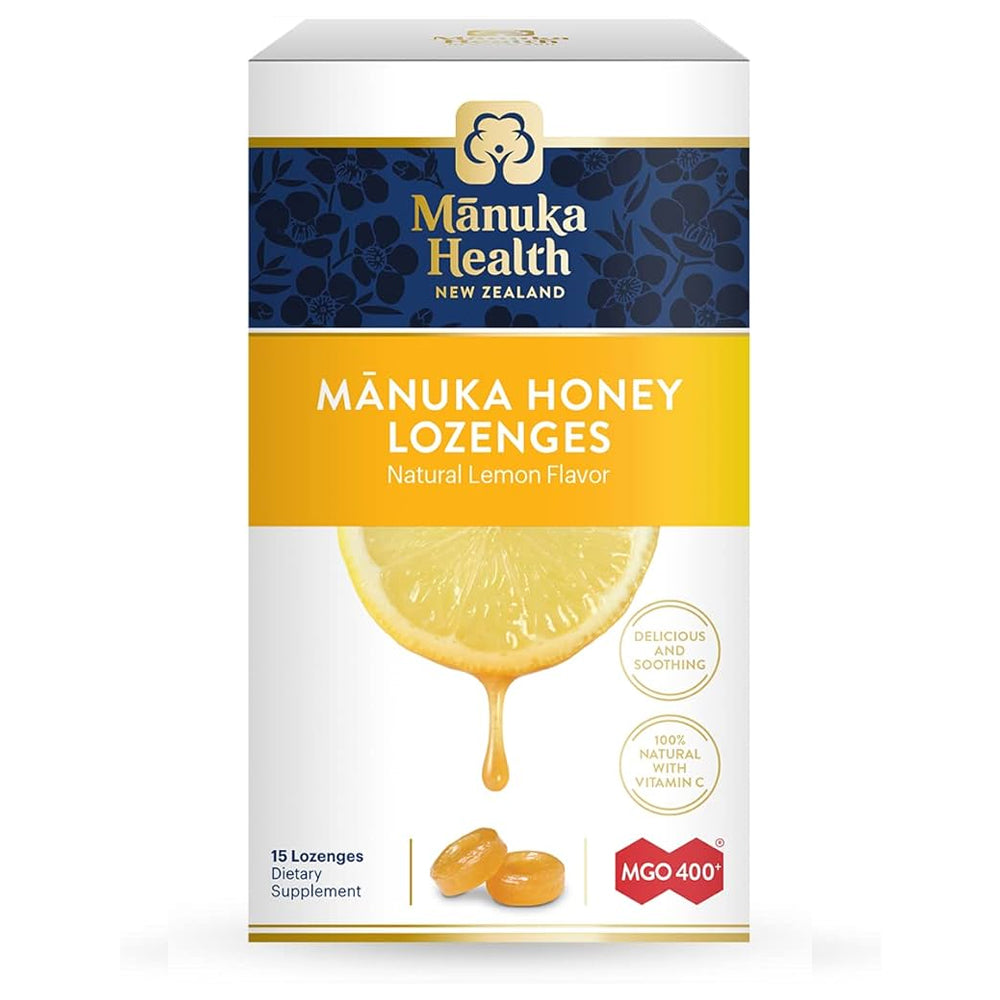 Manuka-honning pastiller med naturlig citron • 15 stk.