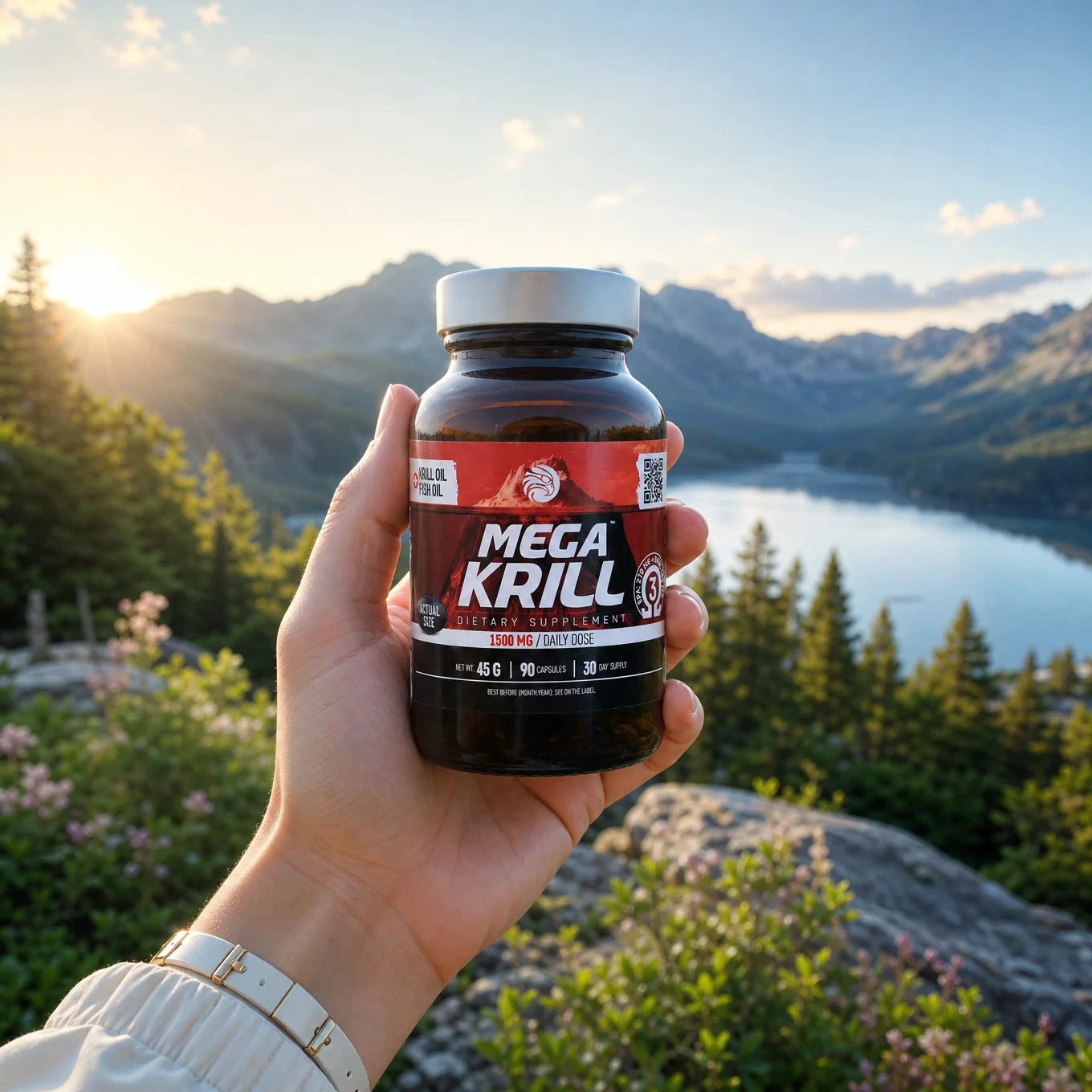 MegaKRILL 1500 mg krill olie + fiskeolie • 90 kapsler