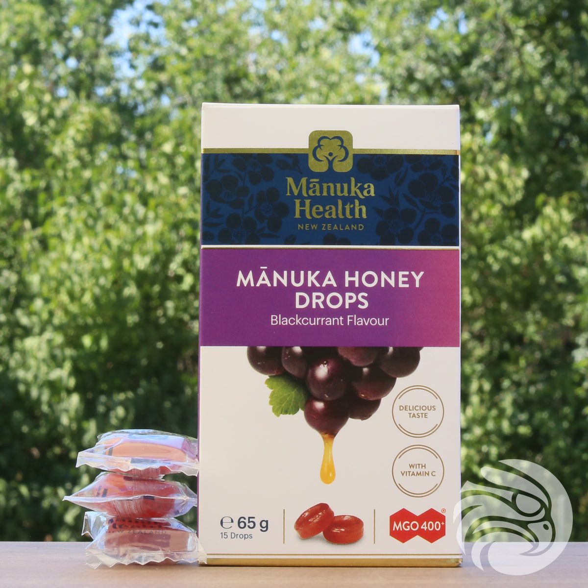 Manuka-honning pastiller med solbær • 15 stk.