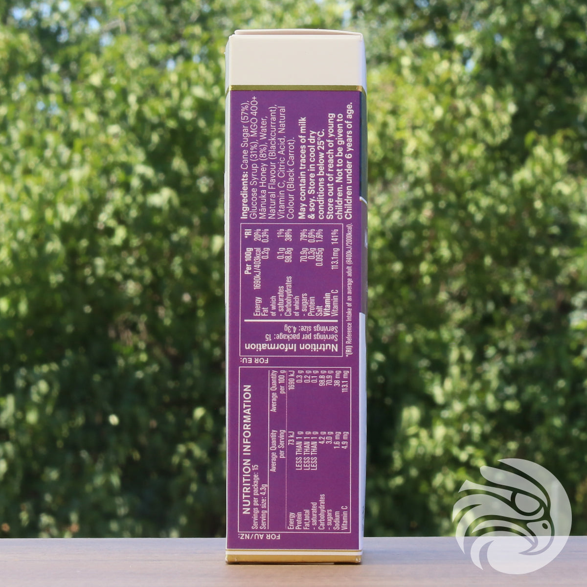 Manuka-honning pastiller med solbær • 15 stk.