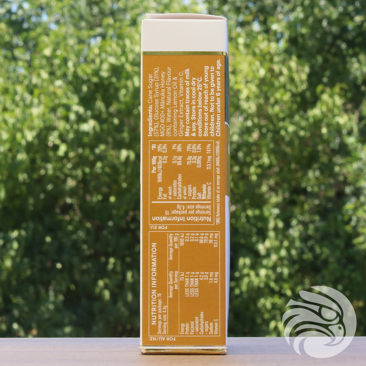 Manuka-honning pastiller med naturlig ingefær og citron • 15 stk.