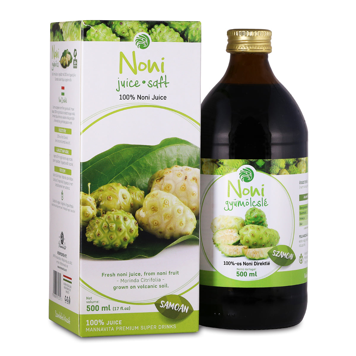 Mannavita Noni 100% presset ren juice • 500 ml