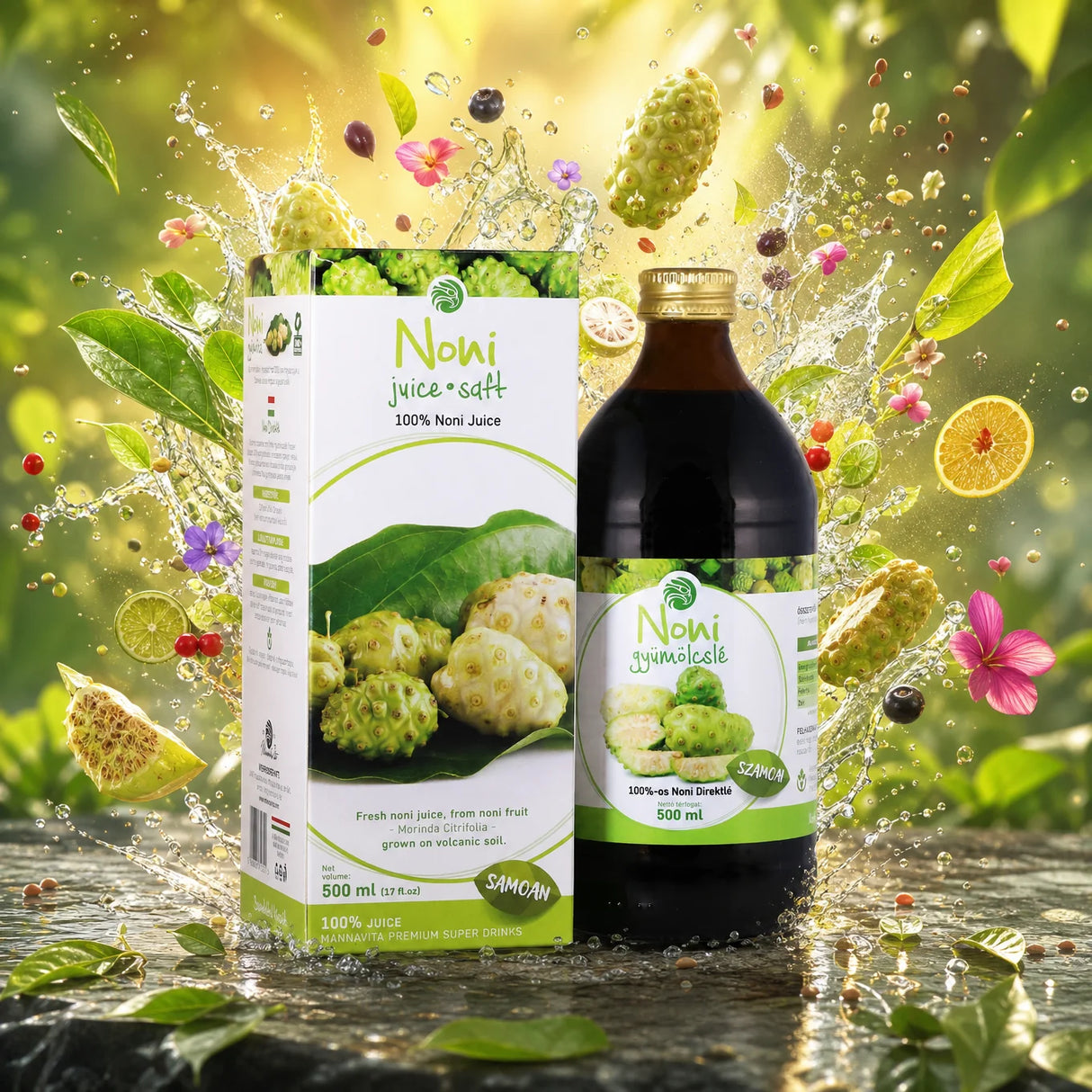 Mannavita Noni 100% presset ren juice • 500 ml