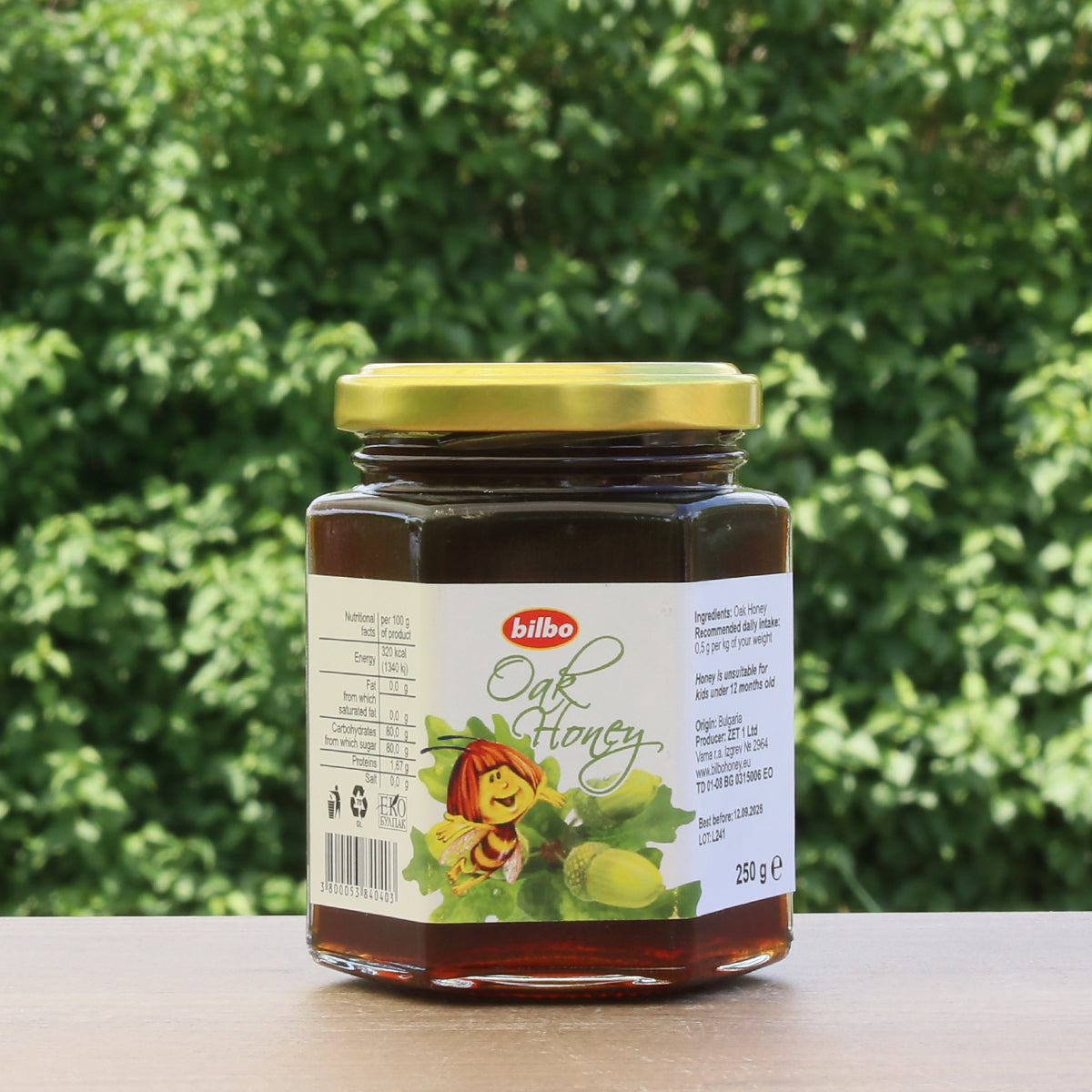 Bilbo rå egetræshonning • 250 g