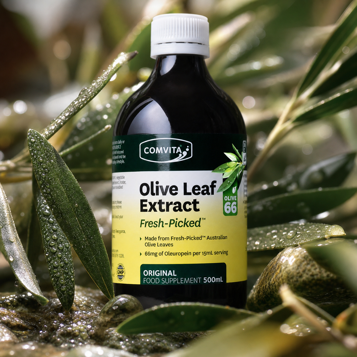 Comvita flydende olivenbladsekstrakt • 500 ml