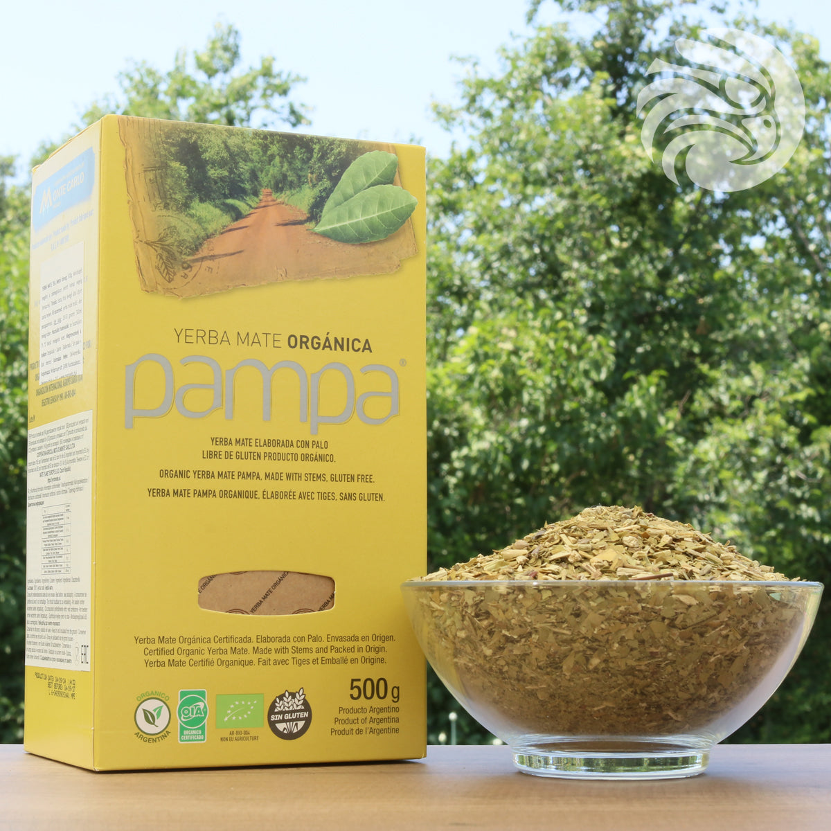Pampa økologisk yerba mate-te • Fremstillet med stilke • 500 g