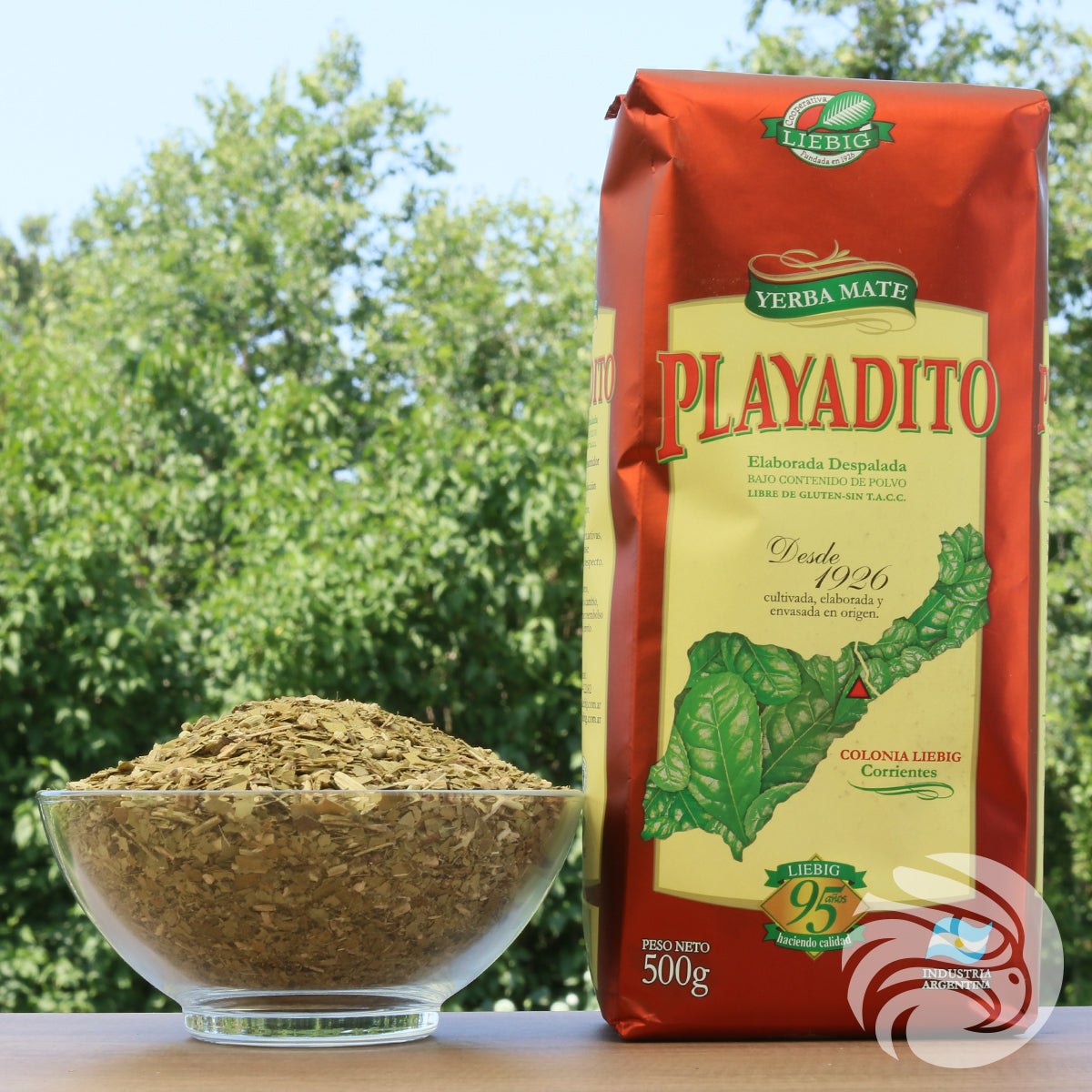 Playadito yerba mate • Fremstillet af stængelfri blade • 500 g