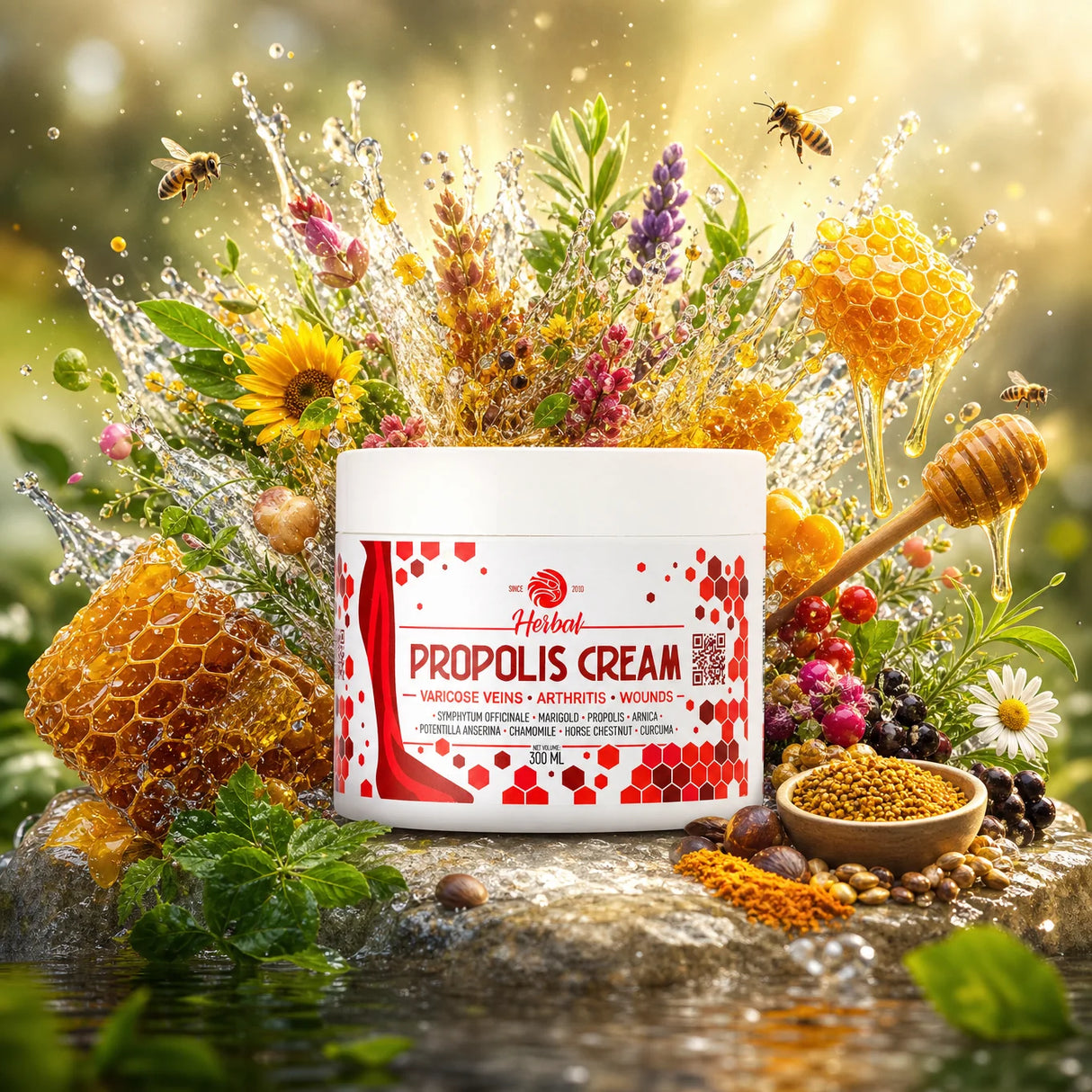 Mannavita Propolis Creme med Urter • 300 ml