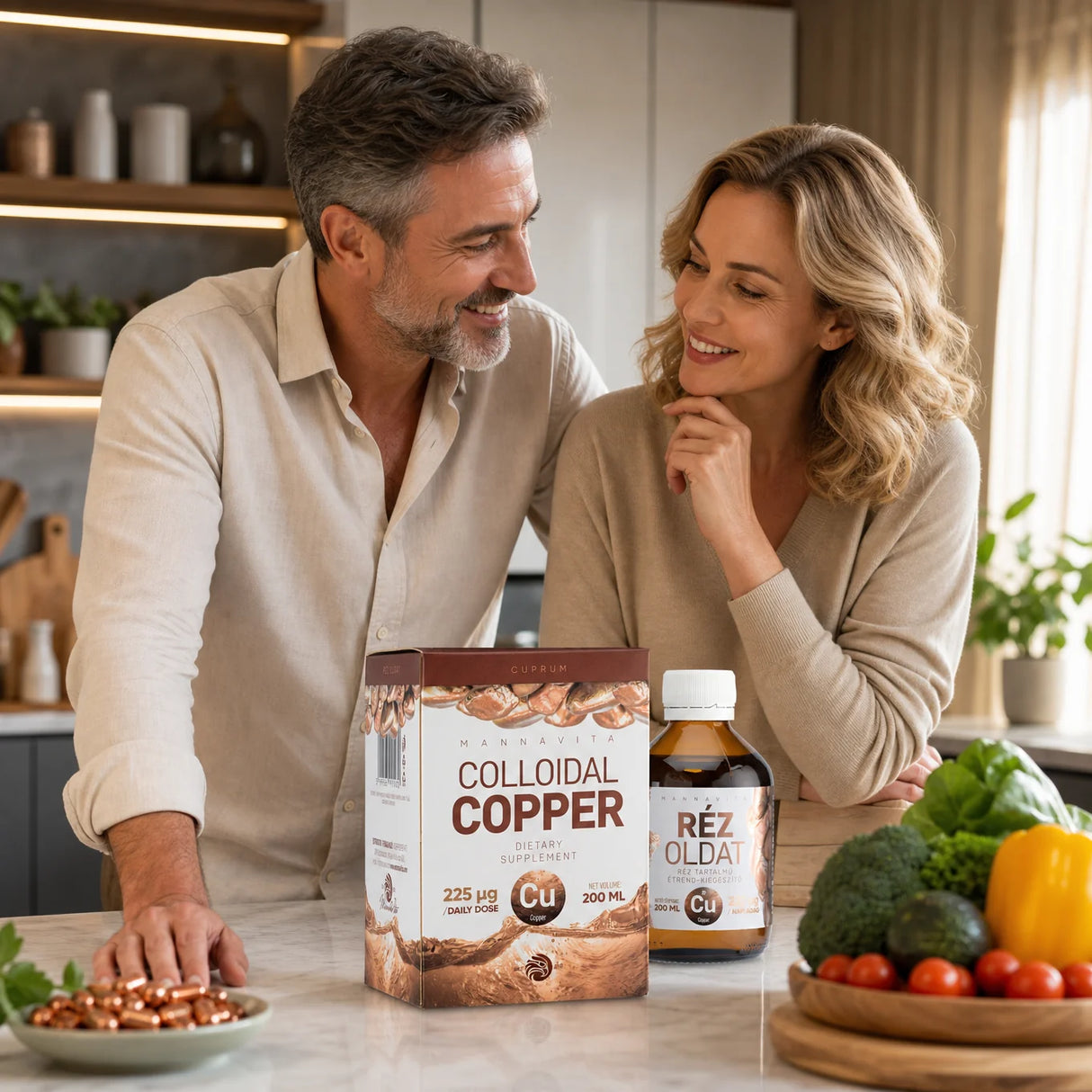 Mannavita Kolloidalt Kobber 225µg / daglig dosis • 200ml