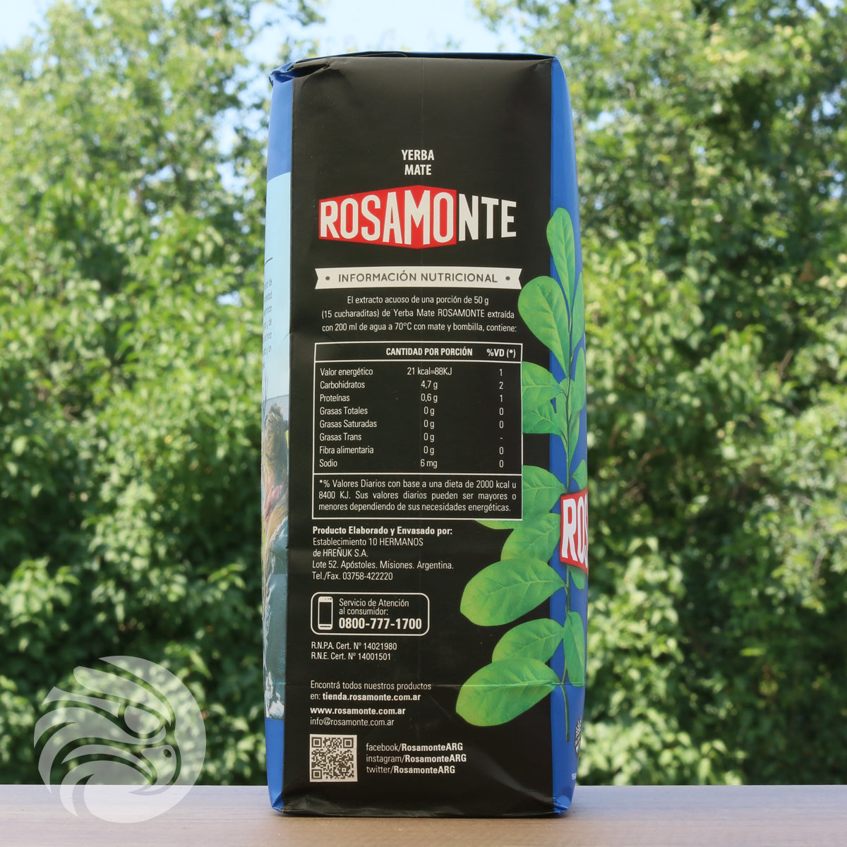 Rosamonte yerba mate-te • afstilkede blade • 500 g
