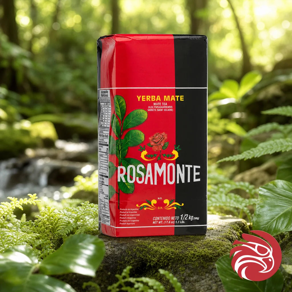 Rosamonte yerba mate-te • Fremstillet med stilke • 500 g