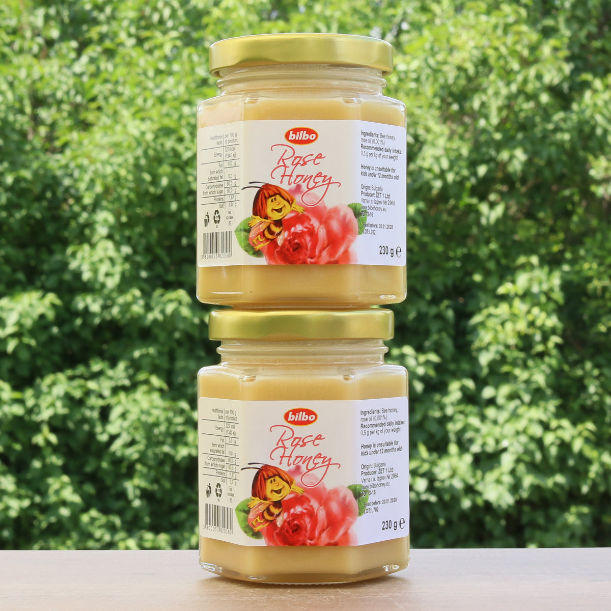 Bilbo rå rosehonning • 230 g