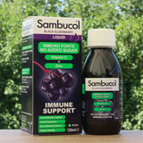 Sambucol sort hyldebærsirup, sukkerfri • 120 ml