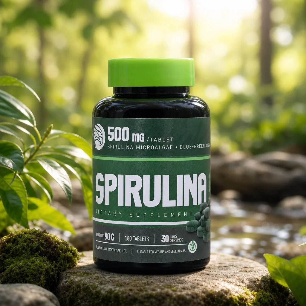 Mannavita Spirulina 500 mg tabletter • 180 stk.