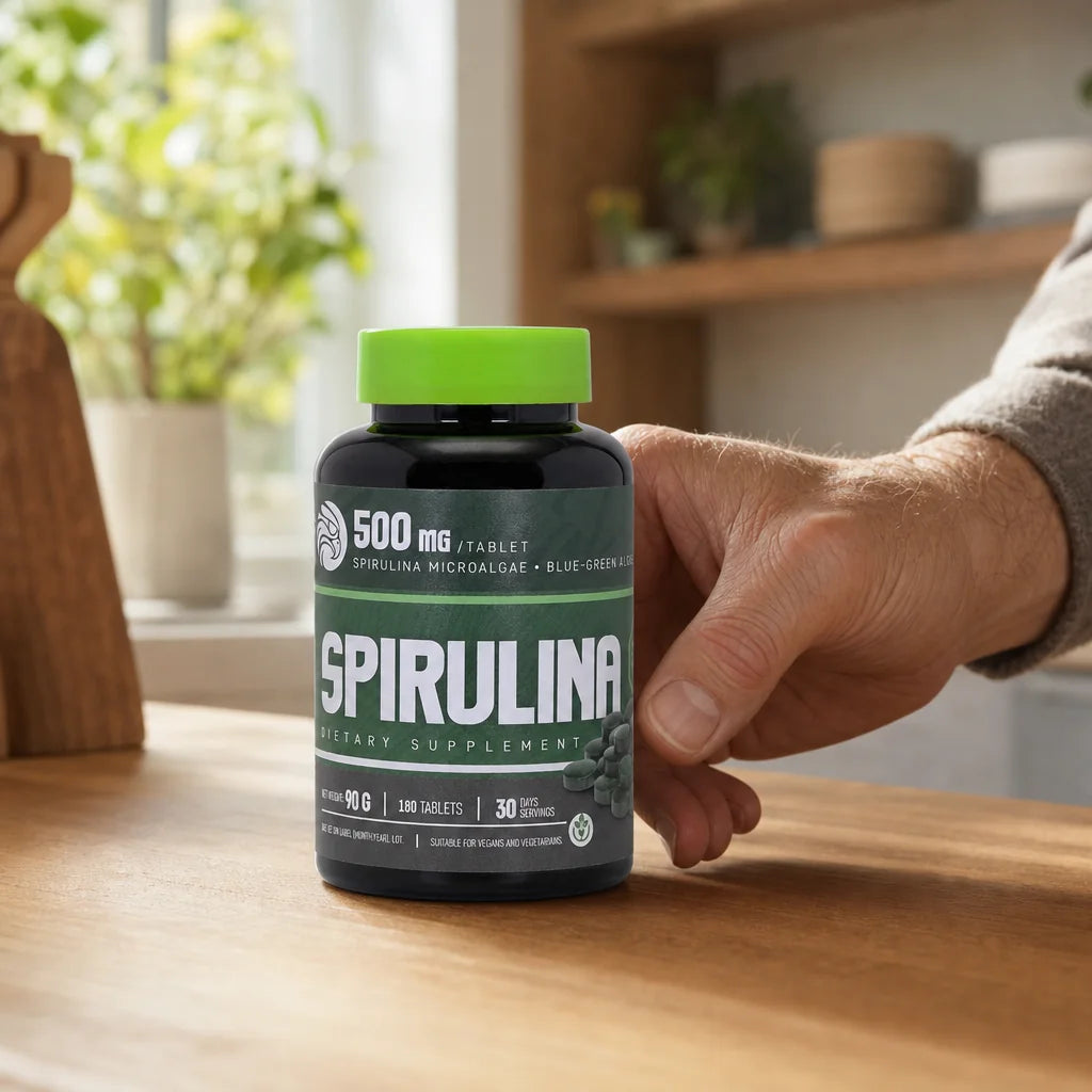 Mannavita Spirulina 500 mg tabletter • 180 stk.