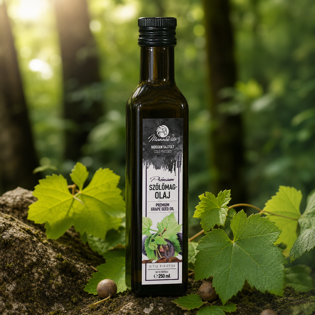 Mannavita ungarsk koldpresset druekerneolie • 250 ml