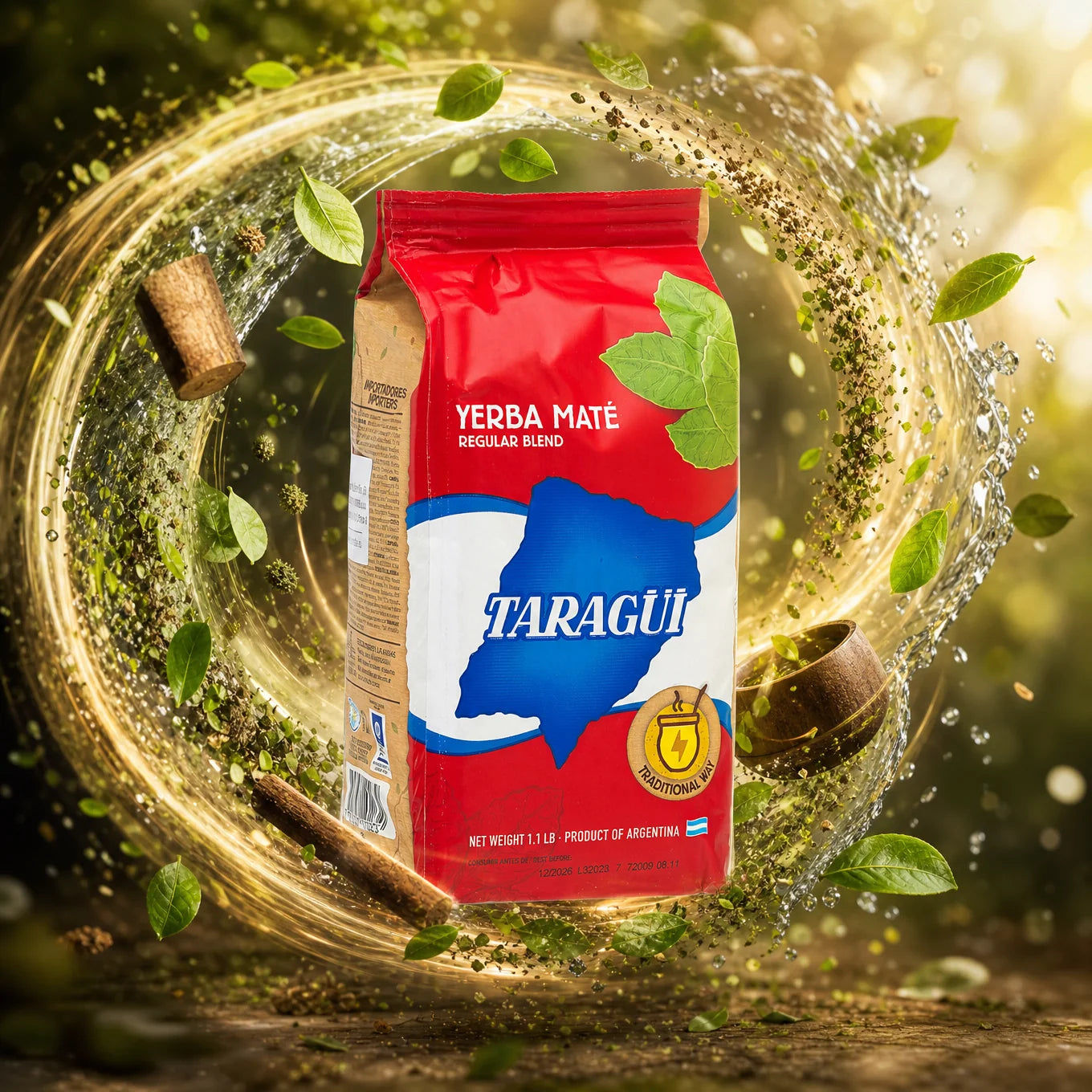 Taragüi yerba mate te • Fremstillet med stilk • 500 g