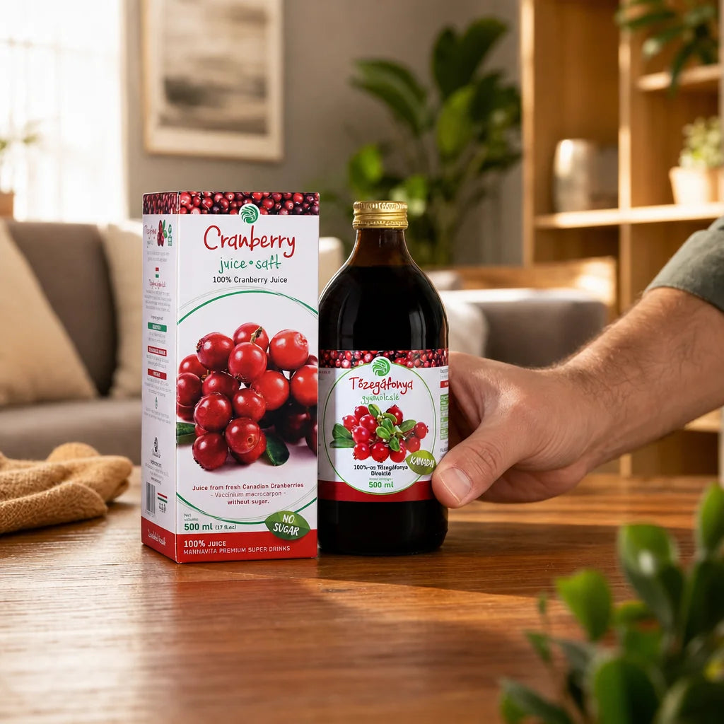 Mannavita Tranebær 100% presset ren juice • 500 ml