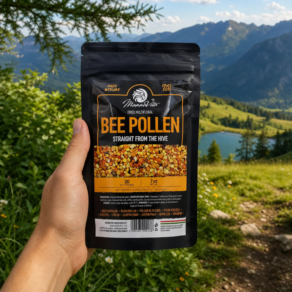 Mannavita tørret multifloral bipollen • 200 g